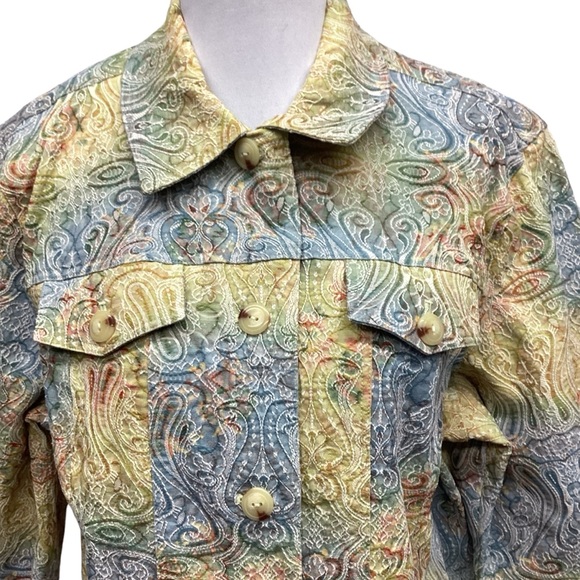 Coldwater Creek Embroidered Paisley Jacket Misses size XL - Picture 3 of 6